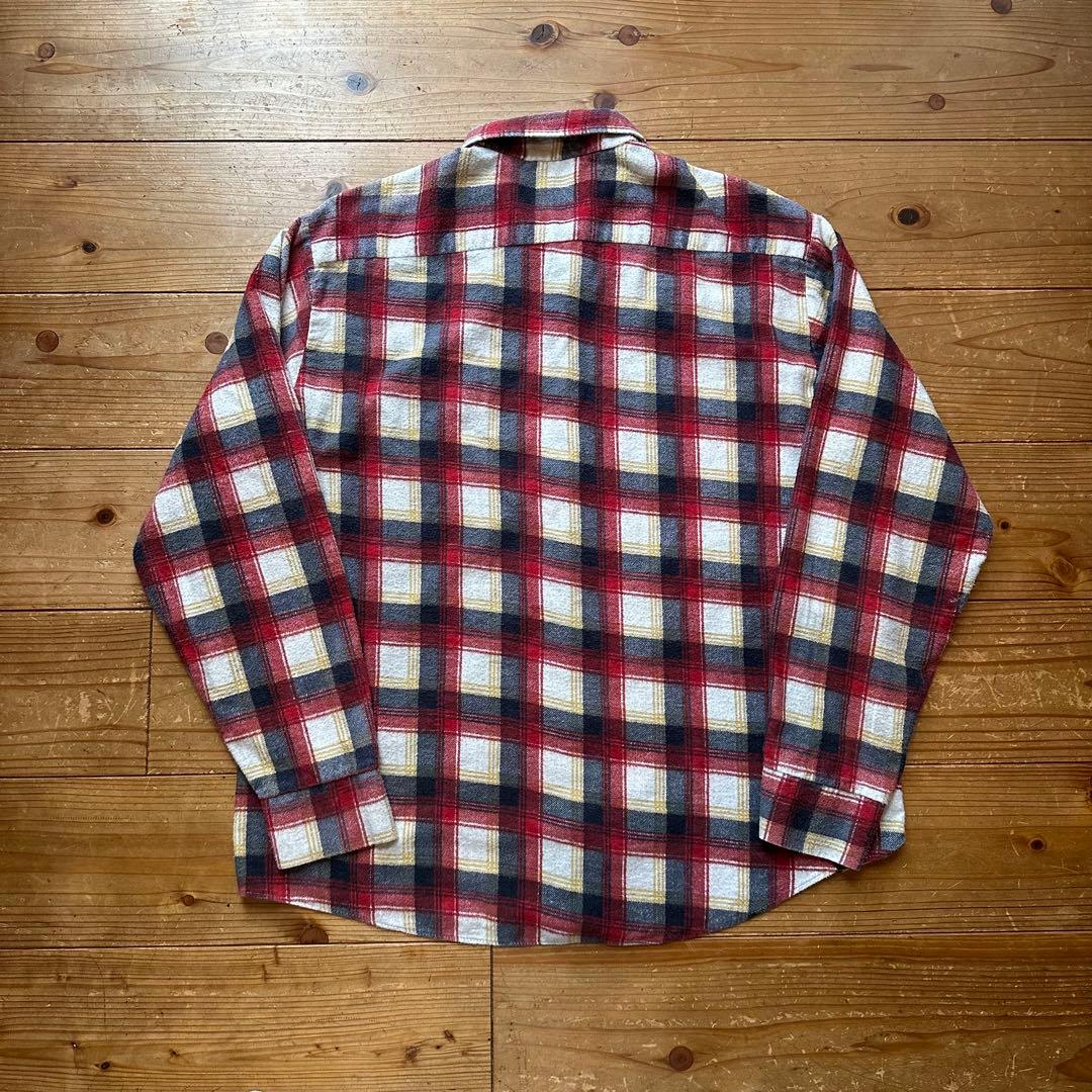 超希少 70s Sears オープンカラー プリントチェック ネルシャツ | 激安