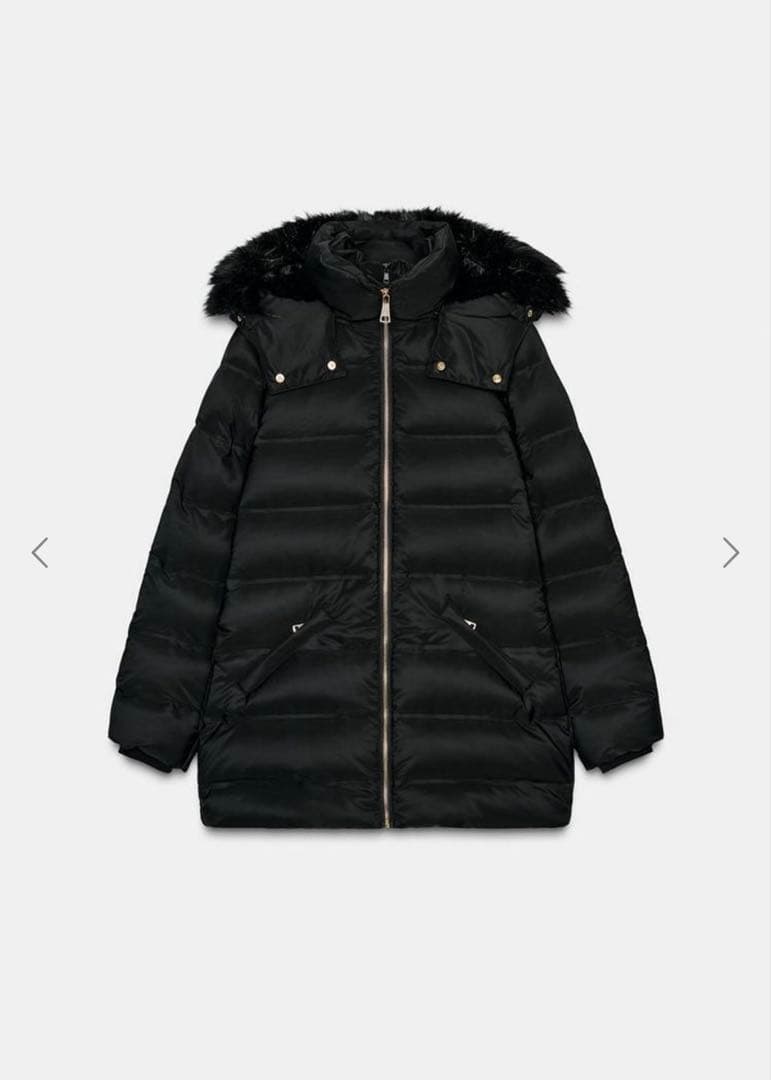 【ZARA】撥水防風フード付きダウンジャケット