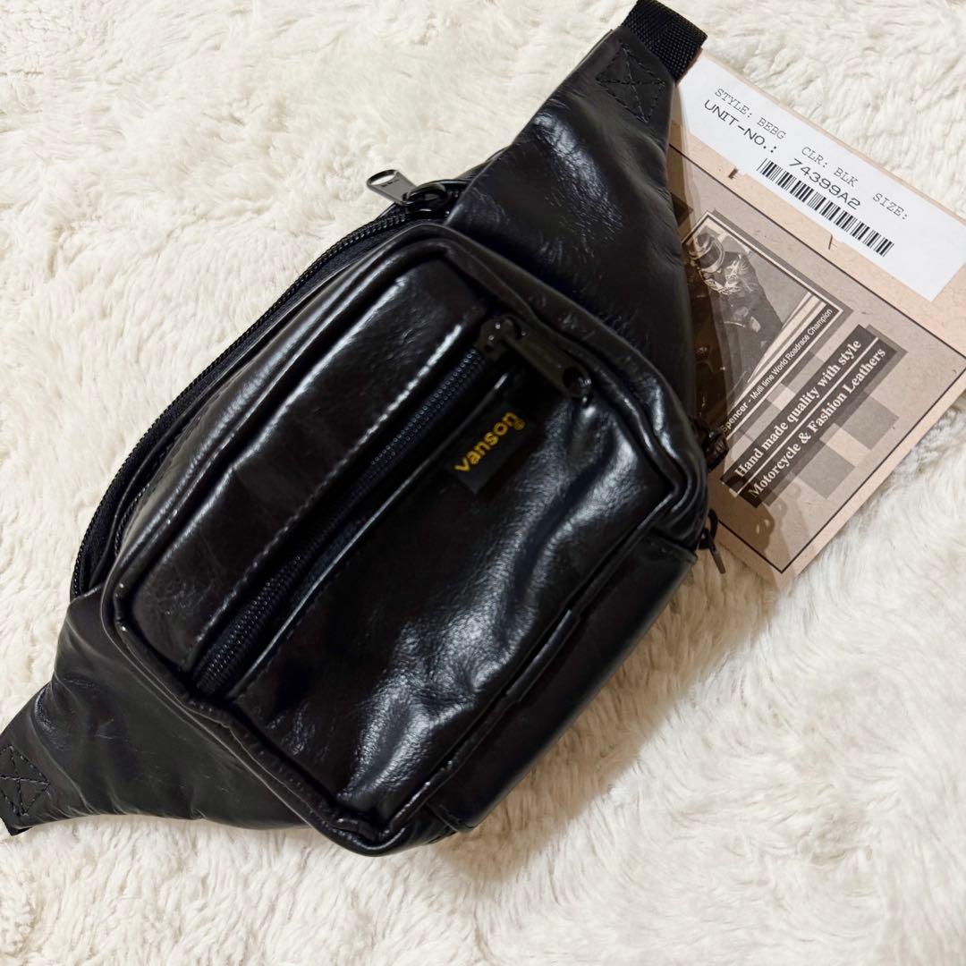 新品未使用タグ付 VANSON レザーポーチ ボディバッグ ブラック 2026年最新】VANSON ボディバッグ・ウエストポーチの人気アイテム
