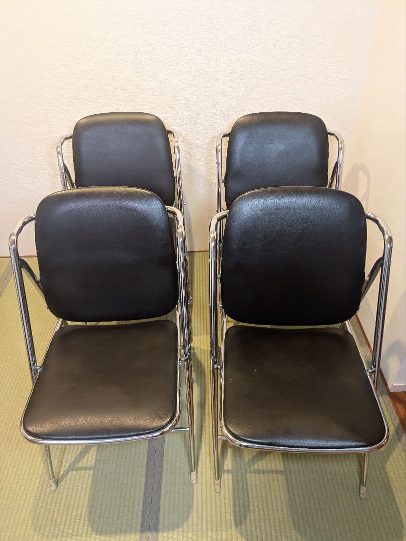 ウチダ パイプ椅子 折りたたみ椅子 4脚 UCHIDA