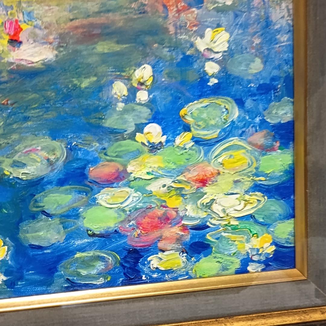 m*y様 □田中仁士 油彩「陽光」 F6 直筆証明書 モネに私淑、水連の