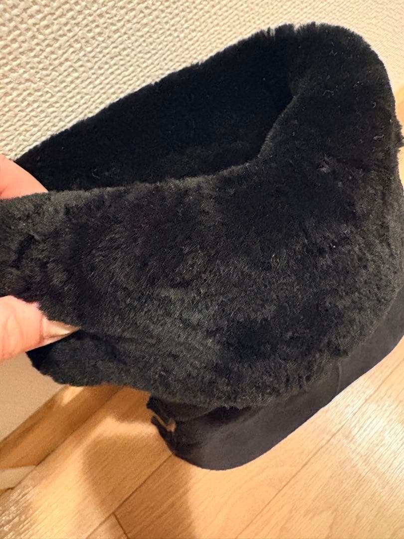 中古】フェラガモ ロングムートンブーツ スエード 2way サイズ7ハーフ