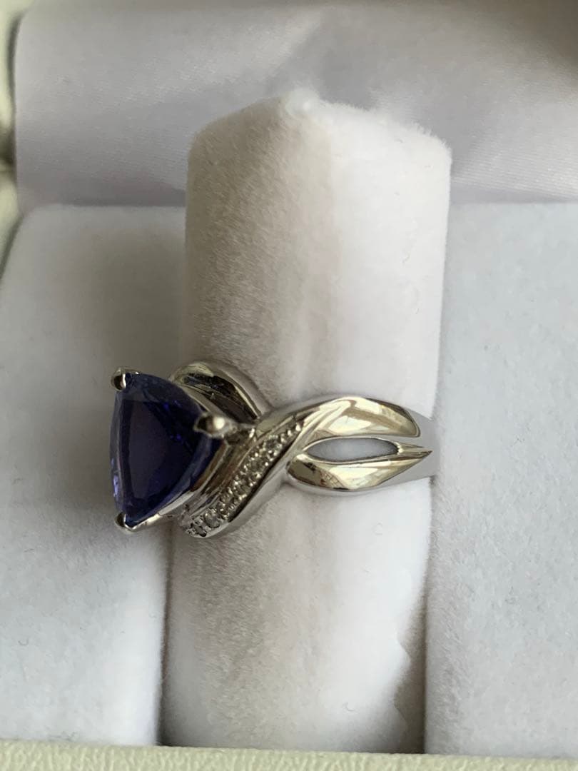 大粒❇️3.650ct！タンザナイト ダイヤ計0.23ct ptリング 11号❇️