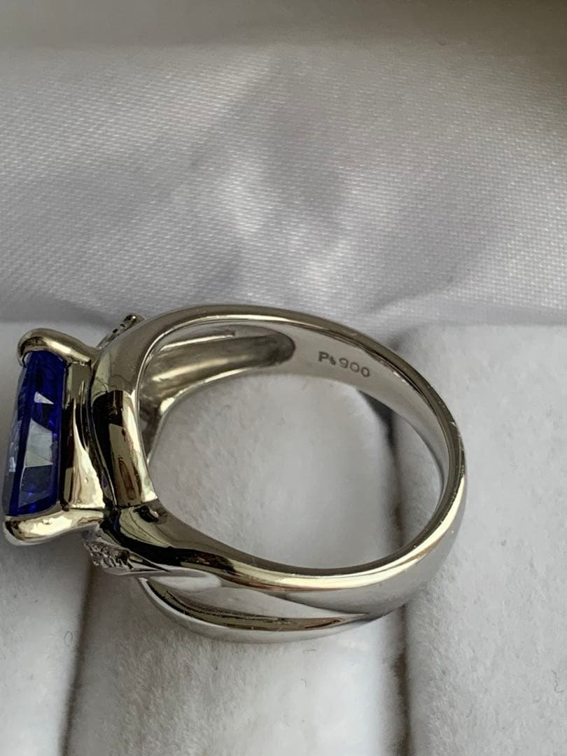 大粒❇️3.650ct！タンザナイト ダイヤ計0.23ct ptリング 11号❇️