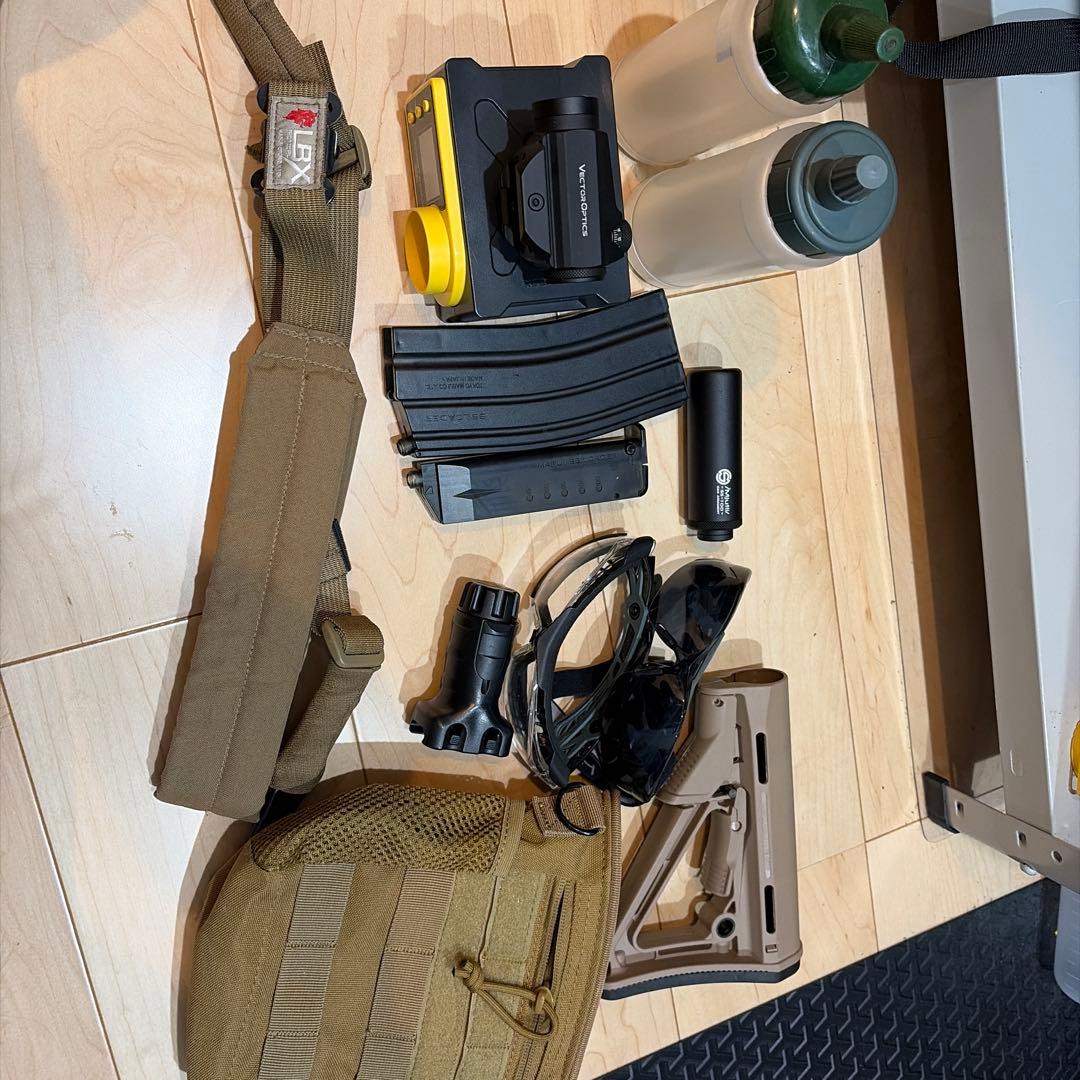 サバゲ引退セット Vector Opticsサイト、LBXスリング、弾速計