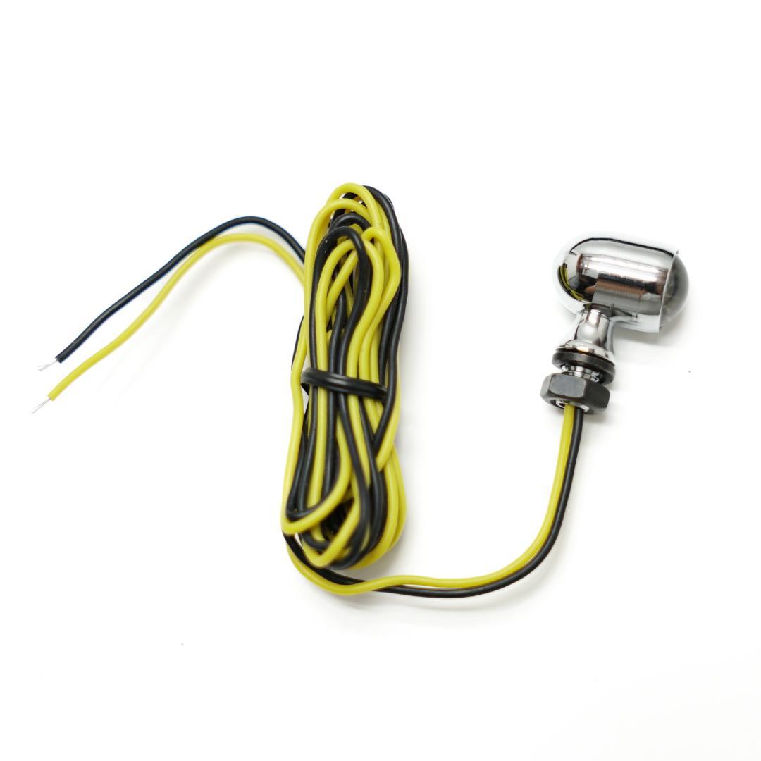 車検対応 超小型ウインカー 4個セット メッキ Eマーク148R 2%er製