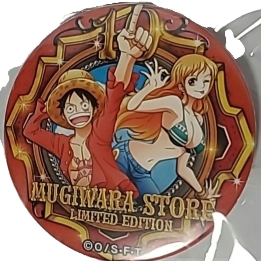 ONE PIECE 麦わらストア 輩缶バッチ ルフィ ナミ 未使用