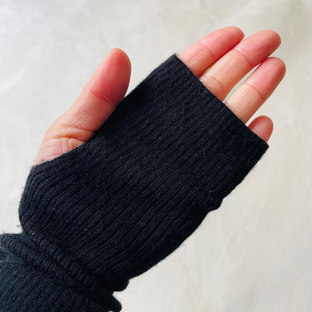 Deuxime Classe ブラック ribタートルネックセーター 黒 指抜き - メルカリ