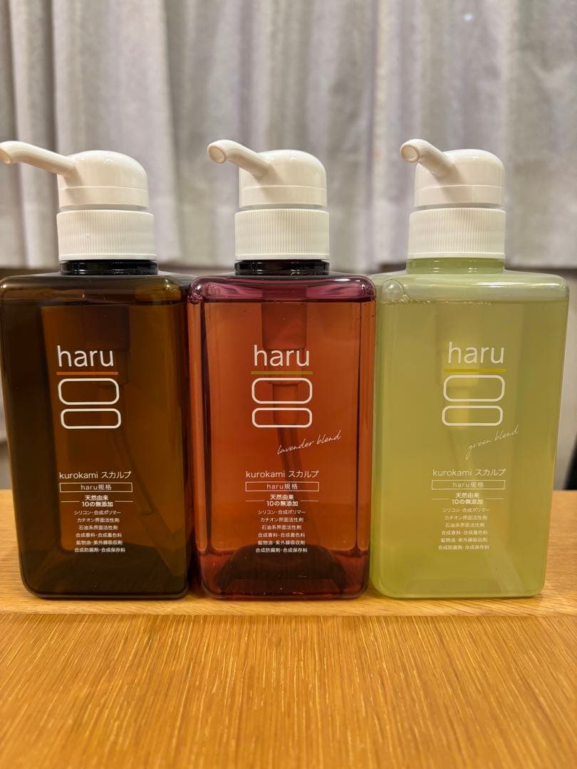 haru 黒髪スカルプシャンプー 400mL 3本セット