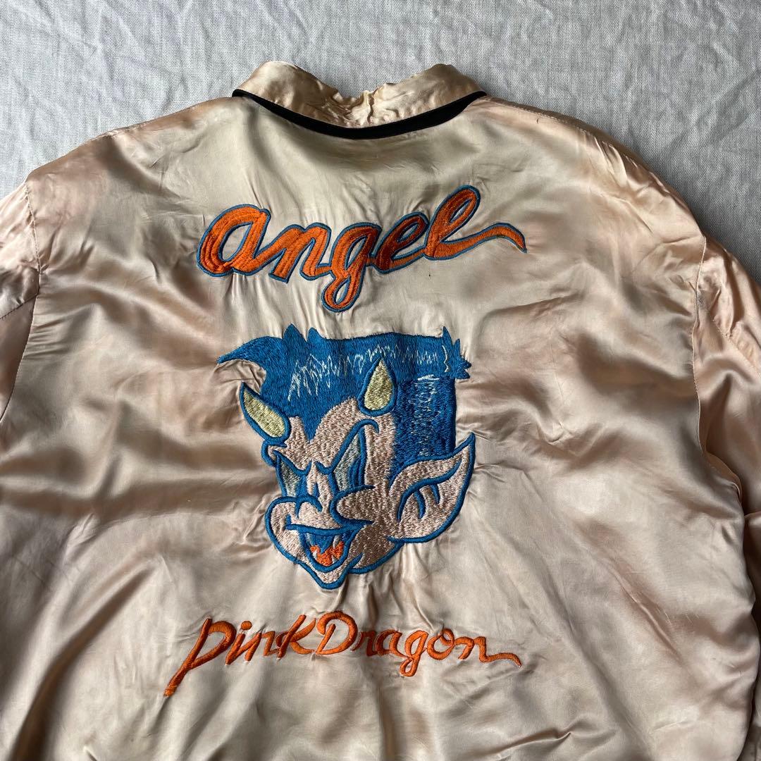 希少】当時物 CREAM SODA クリームソーダ ピンクドラゴン スカジャン