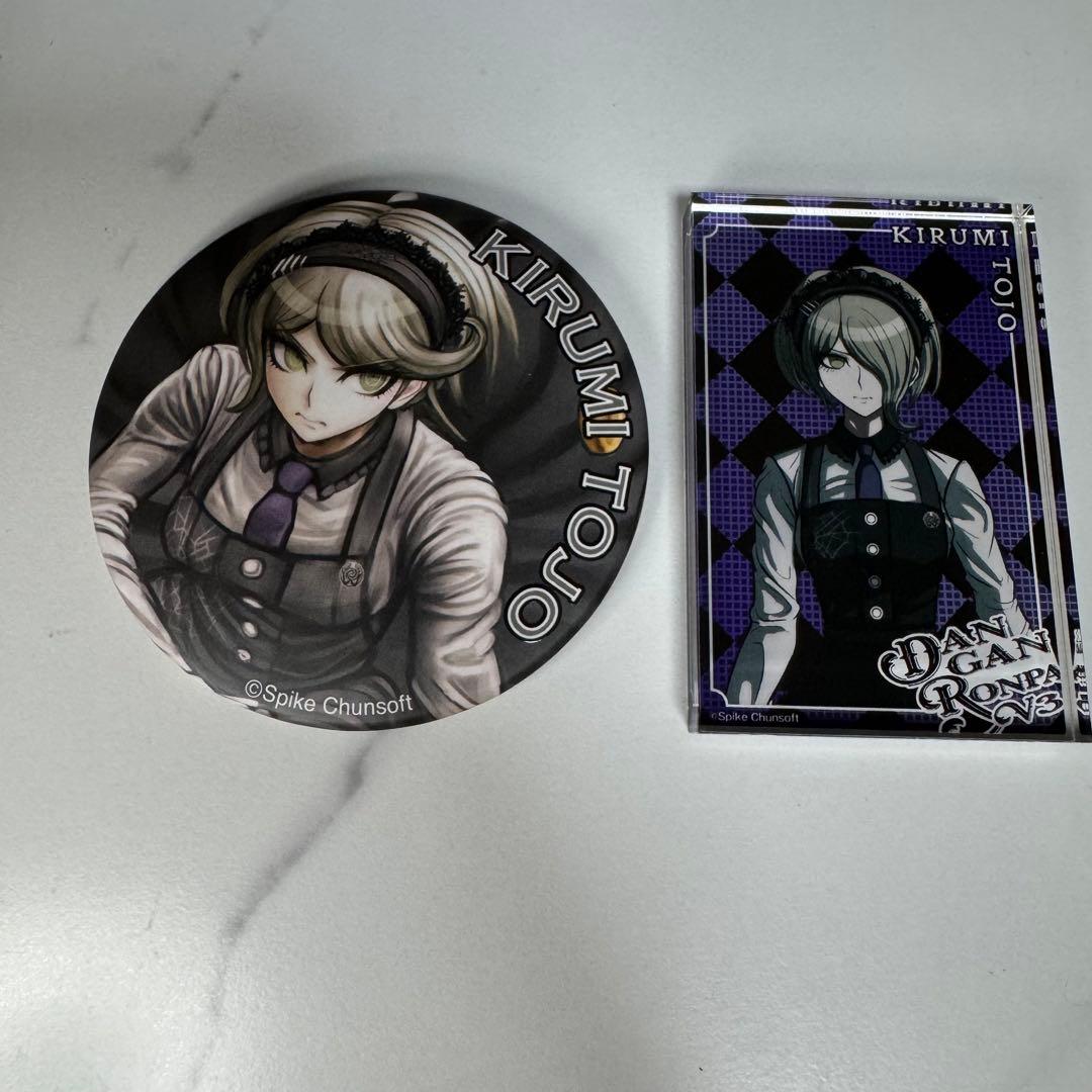 ダンガンロンパ 15周年記念展 東条斬美 缶バッジ アクリルブロック