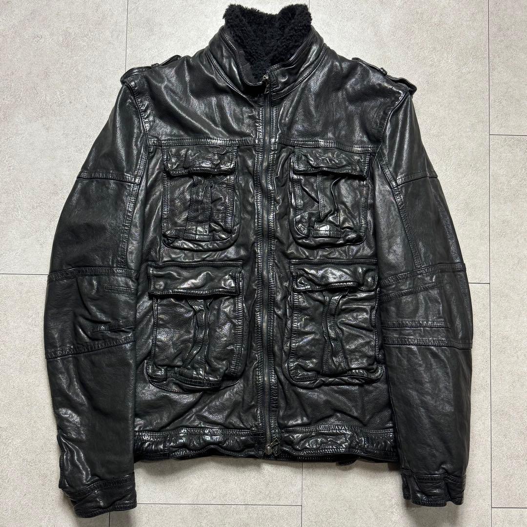 超希少 Neil Barrett リアルファー ライナー レザージャケット - メルカリ