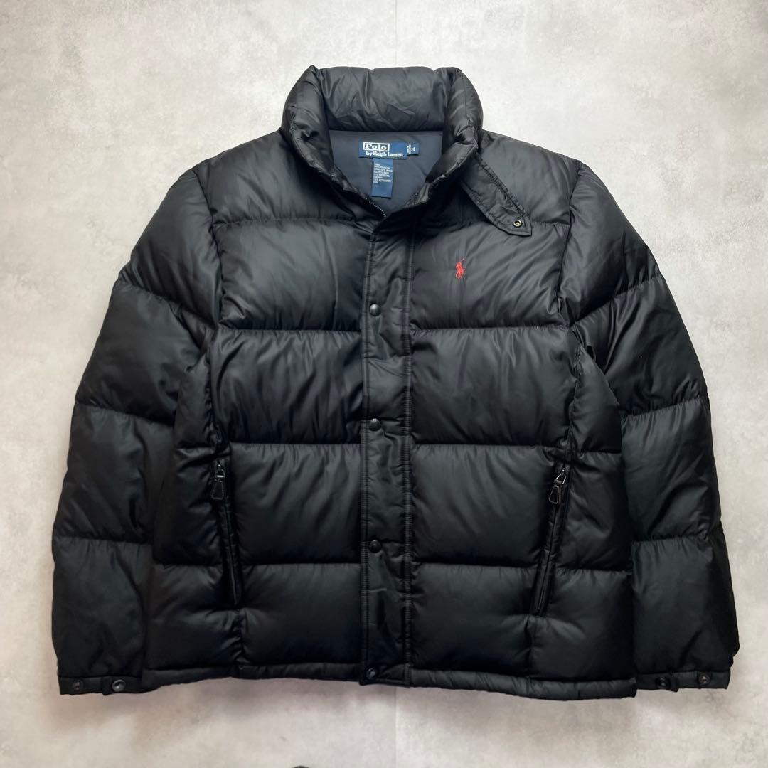 希少 美品 90s ラルフローレン ダウンジャケット チンストラップ 肉厚