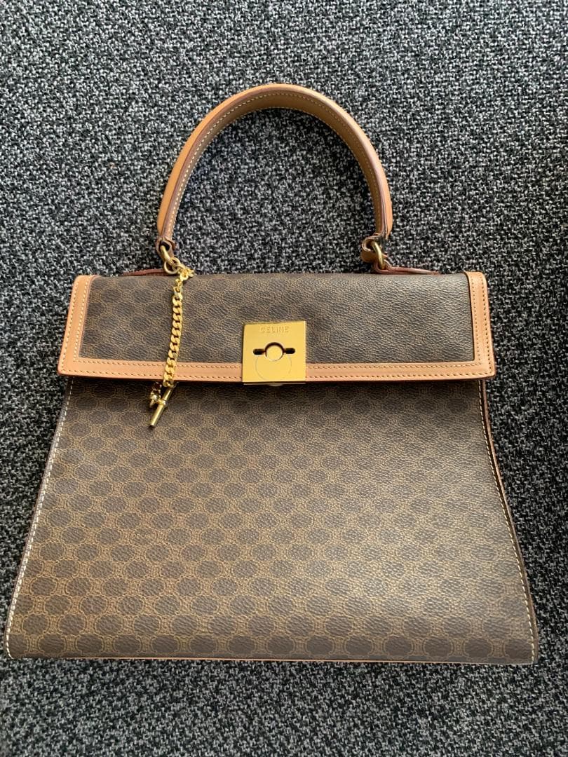 m*o様 【難あり】CELINE セリーヌ マカダム ハンドバッグ ガンチーニ