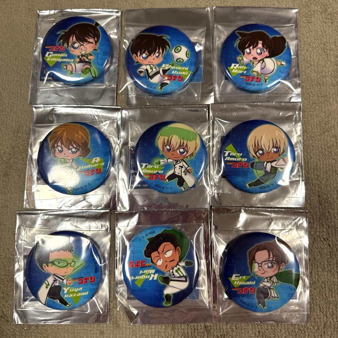 名探偵コナン　サイバーデフォルメ　缶バッジ　東急ハンズ　工藤新一　毛利蘭　灰原哀 名探偵コナン スクエア型缶バッジVol.4 工藤新一＆毛利蘭