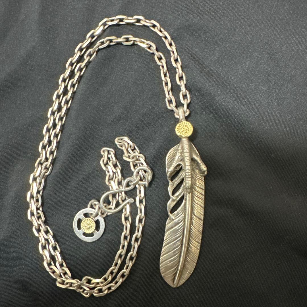 WINGROCK ウィングロック金ポイントフェザー 70センチチェーンセット