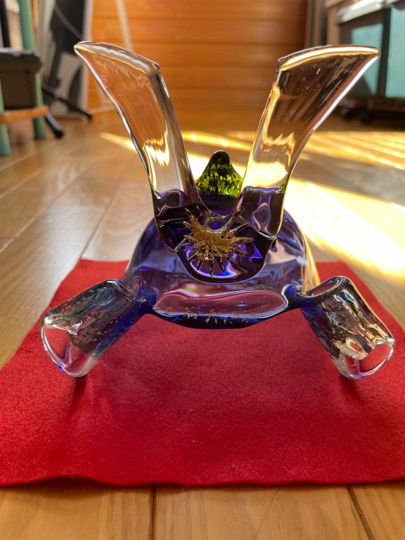 五月節句　クリスタルガラス　兜 新作 「 秀 - simple edition - 」 ガラスの兜飾り 端午の節句 こども