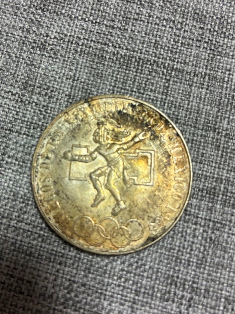 オリンピック記念硬貨 メキシコ25ペソ銀貨1968年の第19回記念 - メルカリ