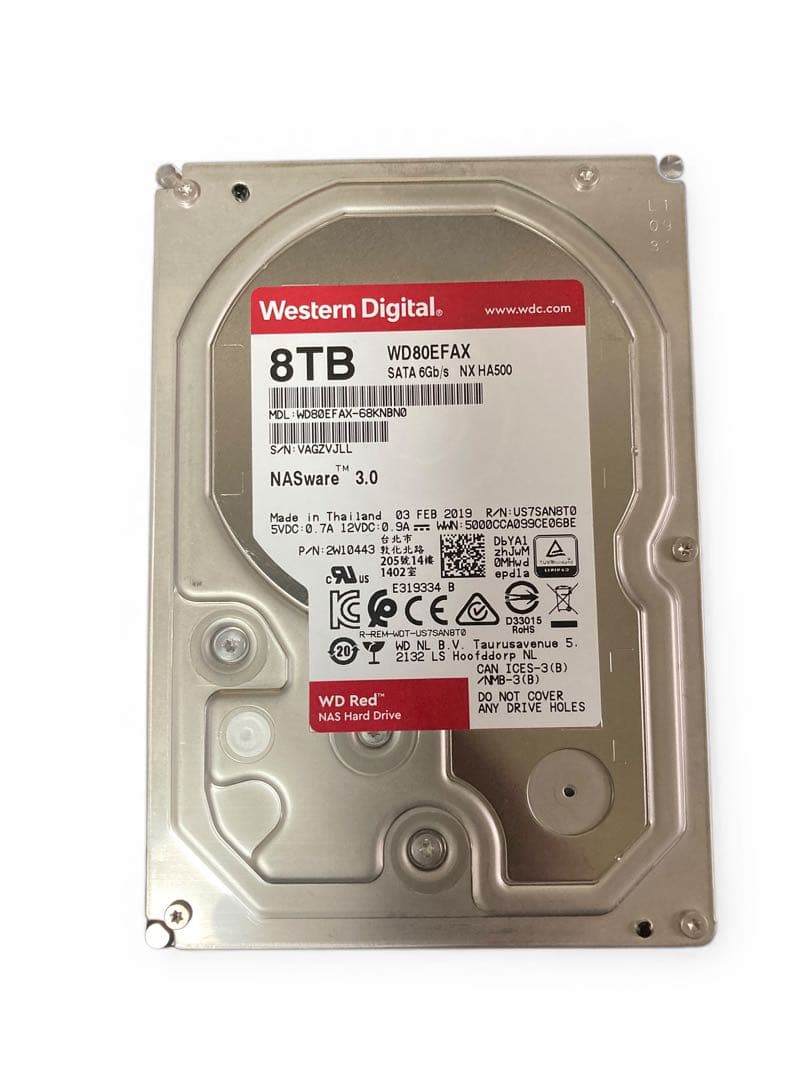 Western Digital WD80EFAX 8TB HDD - メルカリ