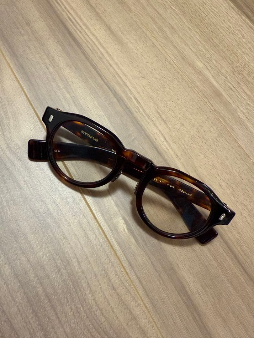 EYEVAN べっ甲 ラウンド型メガネ 箱ケース付属