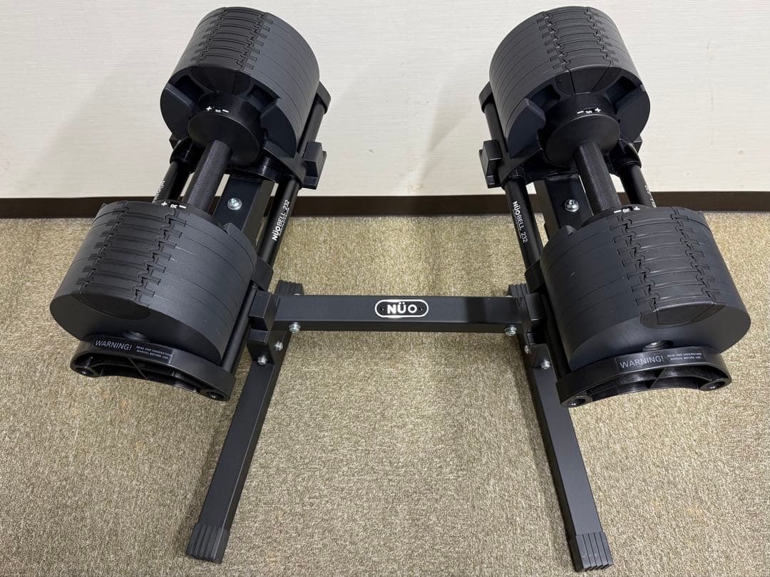 『高崎駅付近引き取り限定』2kg刻みフレックスベル32kg +専用スタンド美品 TOP FILM フレックスベル 2kg刻み 32kg flexbell 可変式ダンベル 32kg