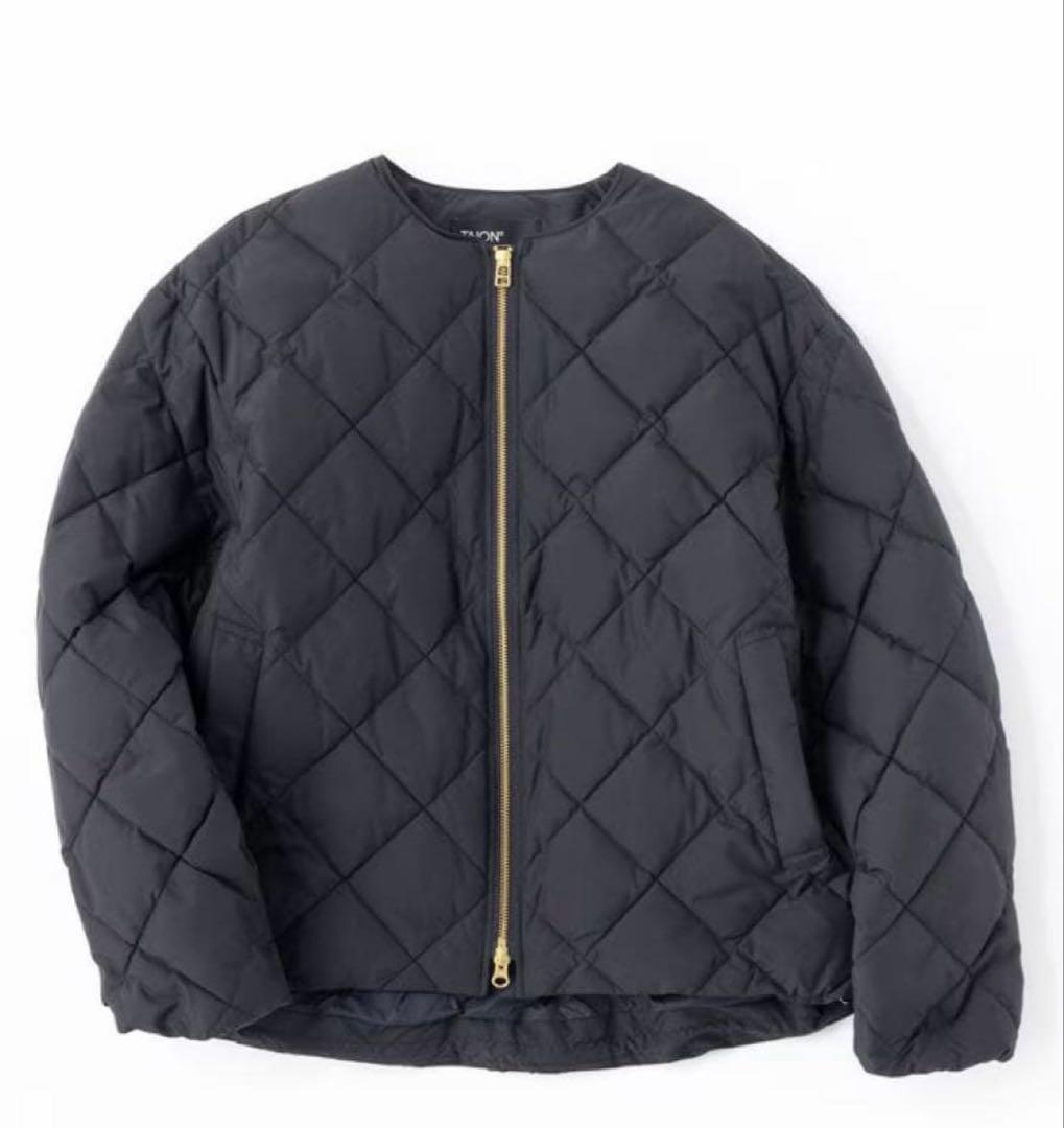 TAION×UNFILO キルティングダウンショート丈ブルゾン 【濃紺】S