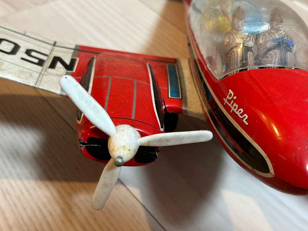 アサヒ 旭玩具 パイパー ツイン コマンチ 70年代 ブリキ 飛行機 日本製