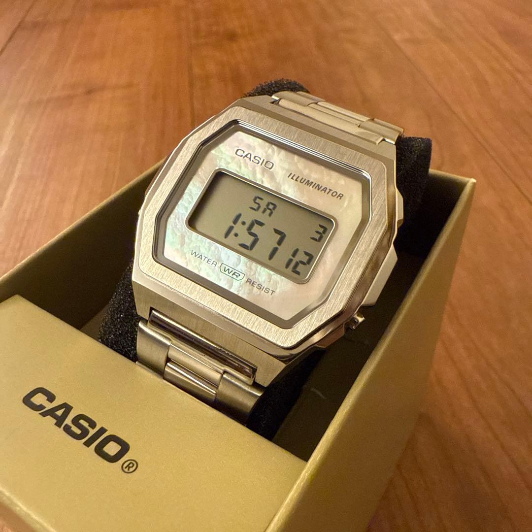 【国内未発売】カシオ A1000D-7EF マザーオブパール