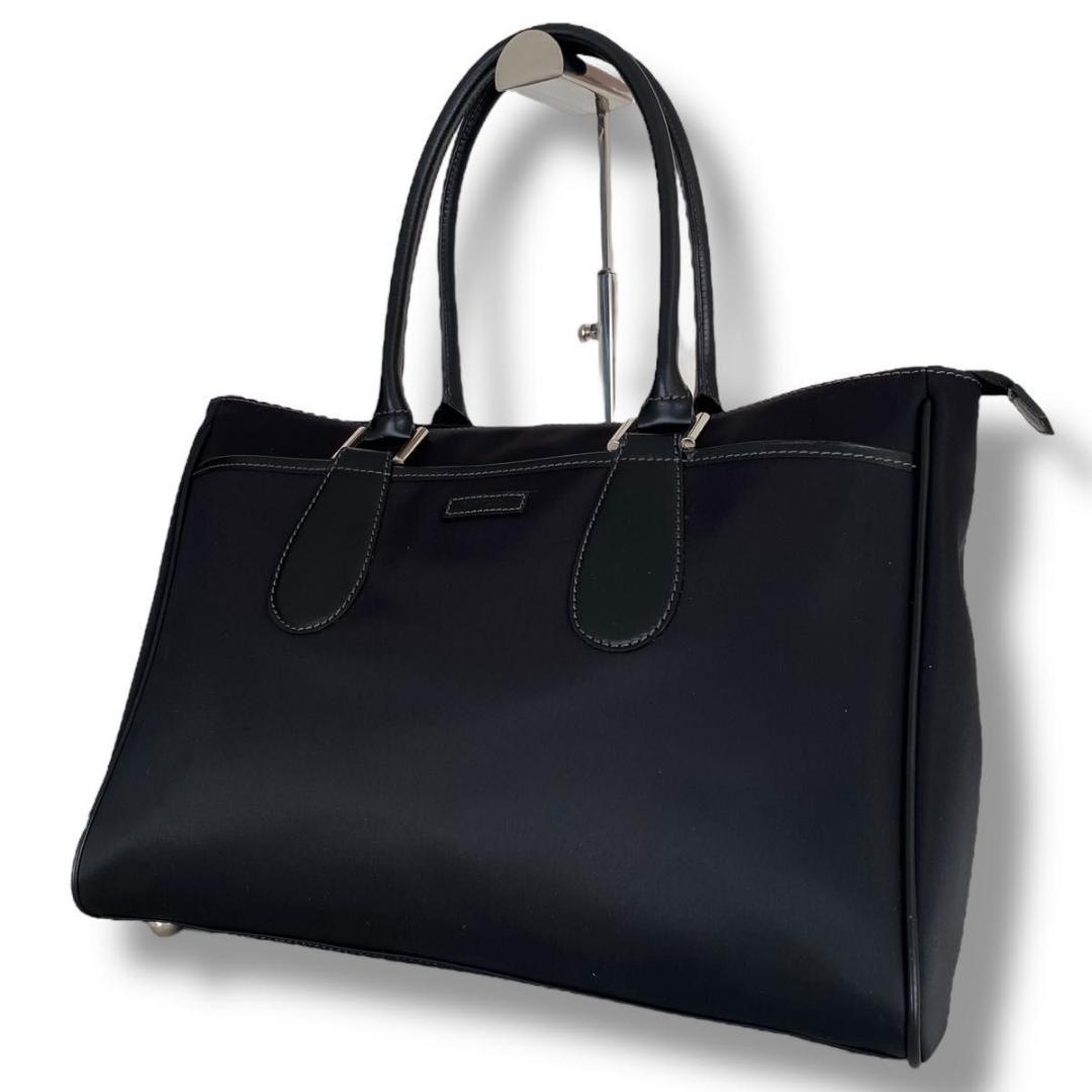美品　ポールスミス 大容量　A4可　トートバッグ ビジネスバッグ 肩がけ 黒