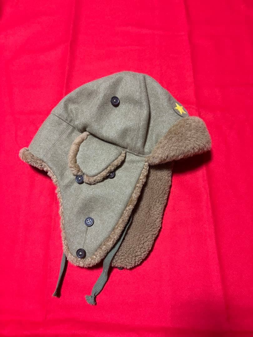 中田商店 防寒帽 陸軍兵用防寒帽 ロシア陸軍兵用帽章付 GRAY ミリタリーショップ 革