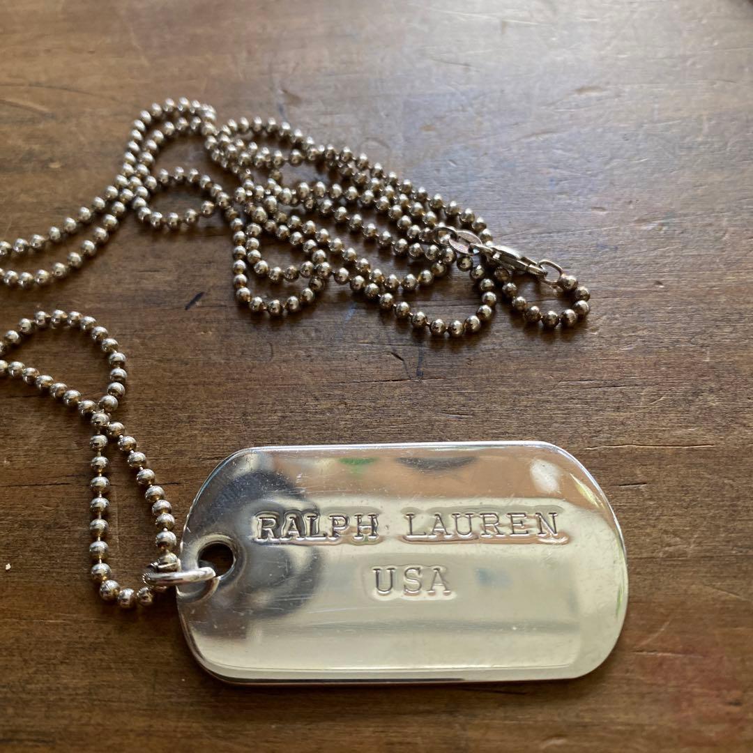ラルフローレン ドッグタグ ネックレス silver925 プレート 廃盤 貴重