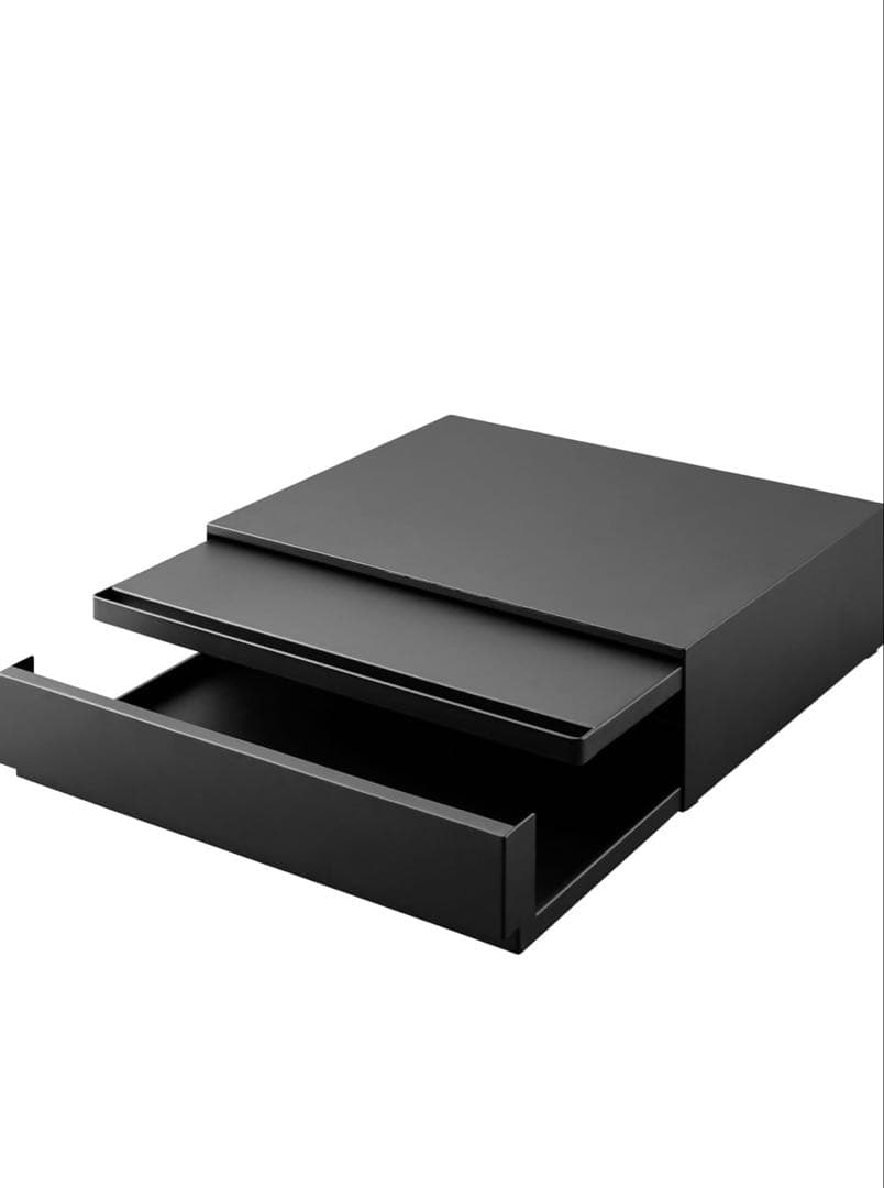 山崎実業 ツーウェイ キッチン家電下引き出し＆スライドテーブル tower 黒