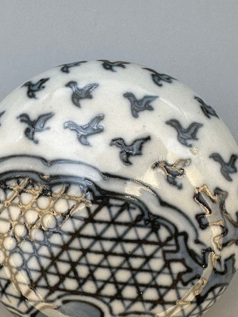 茶道具香合 永楽善五郎 染付干網 - メルカリ