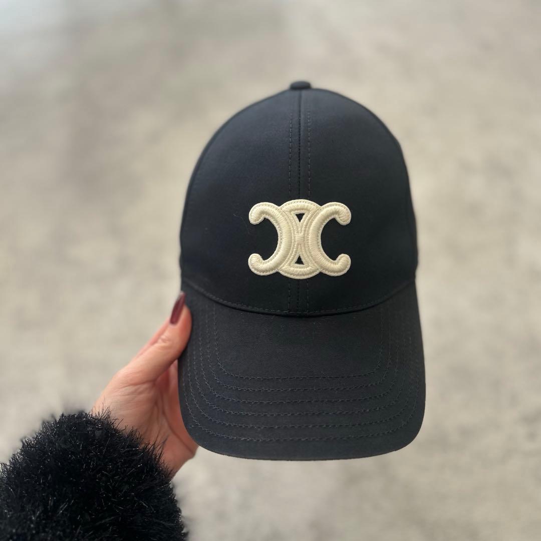 セリーヌ　キャップ　ブラック　S