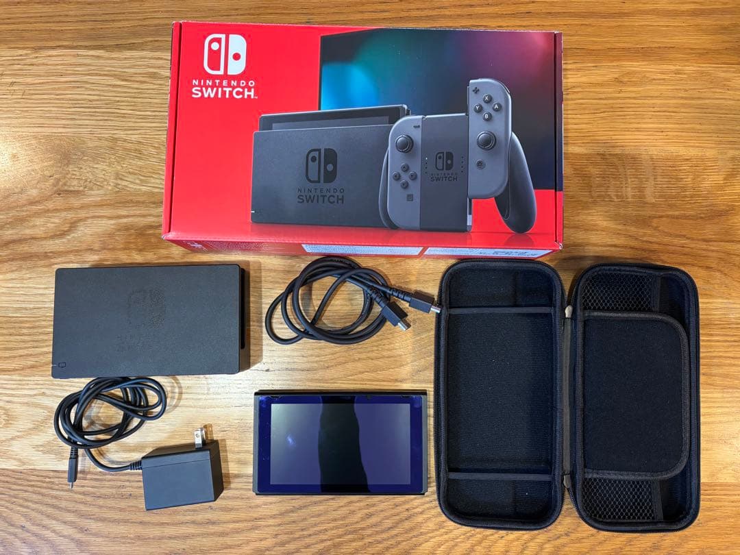 (箱あり)Nintendo Switch本体セット(コントローラーなし)