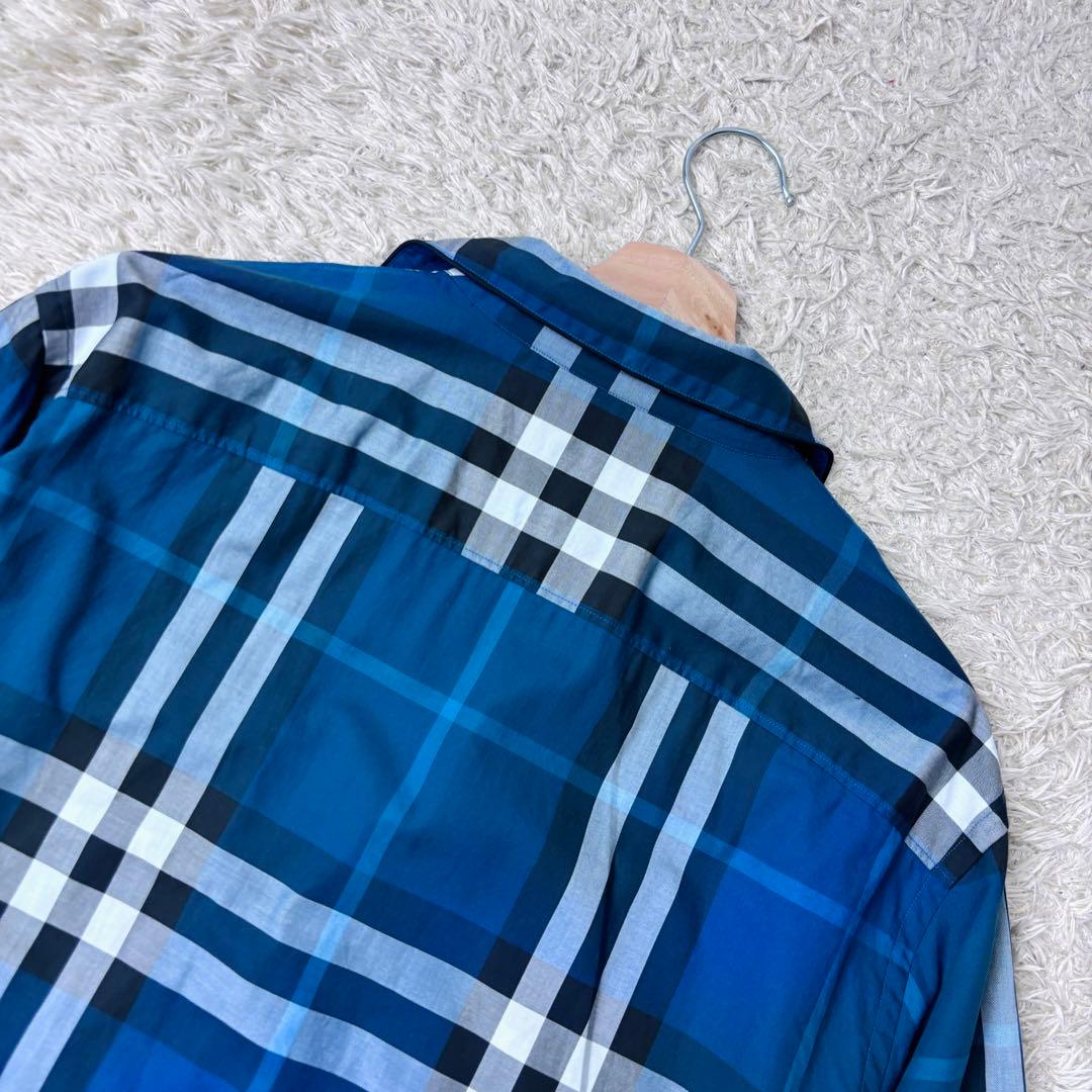 美品✨近年モデル】バーバリー オープンカラーシャツ メガチェック