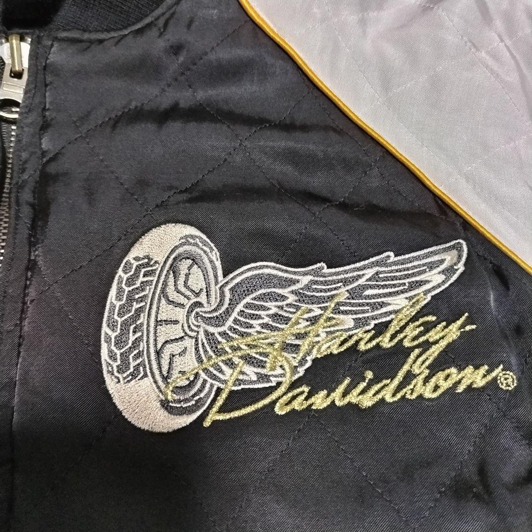 ハーレーダビッドソン ベロア スカジャン ブルゾン 刺繍 リバーシブル