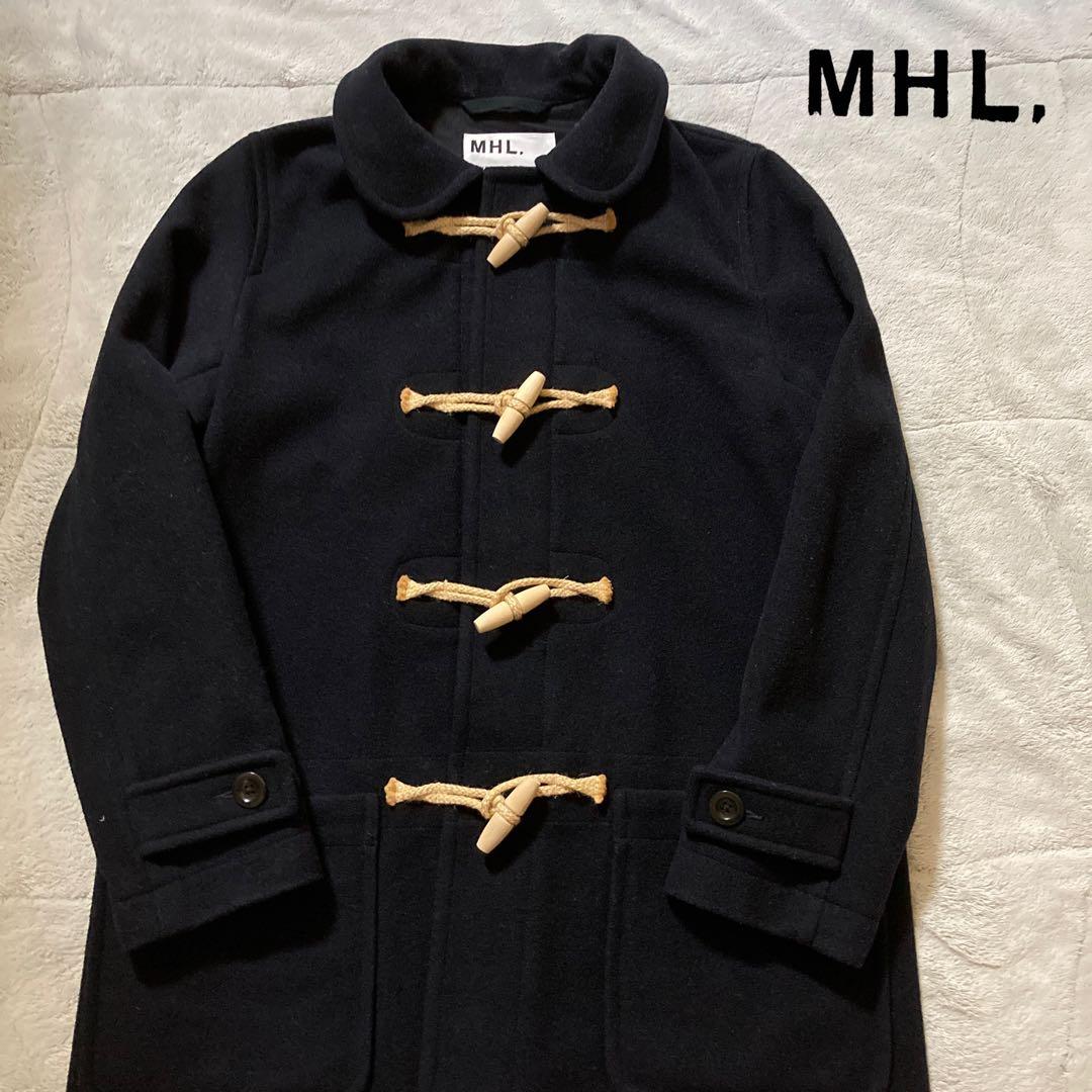 MHL. ダッフルコート　ロング丈　メルトン　丸襟　マーガレットハウエル　L