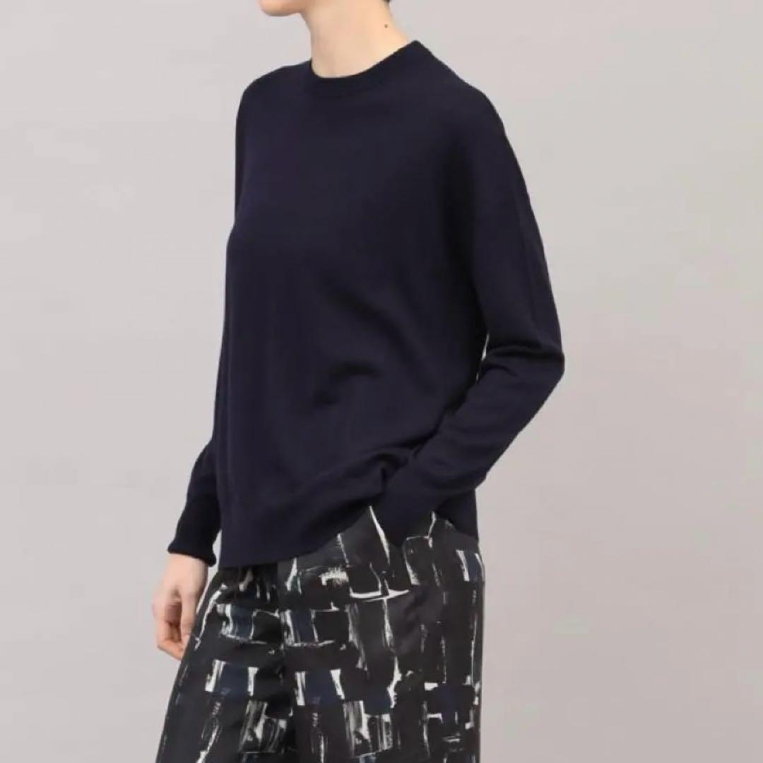 最終値下げ　SACRA サクラ　クルーネックニット　ネイビー　今季