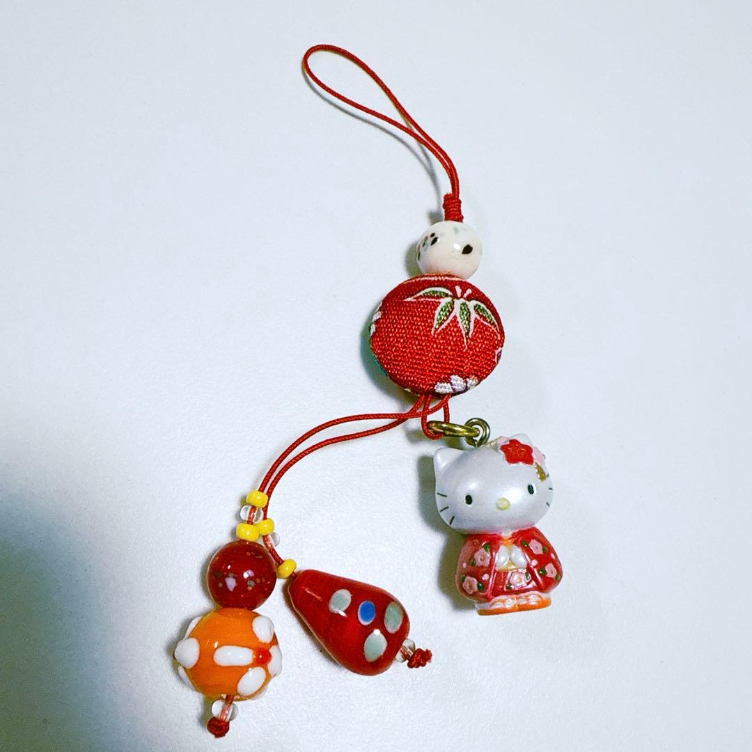 レア【美品】ハローキティ　着物　ストラップ