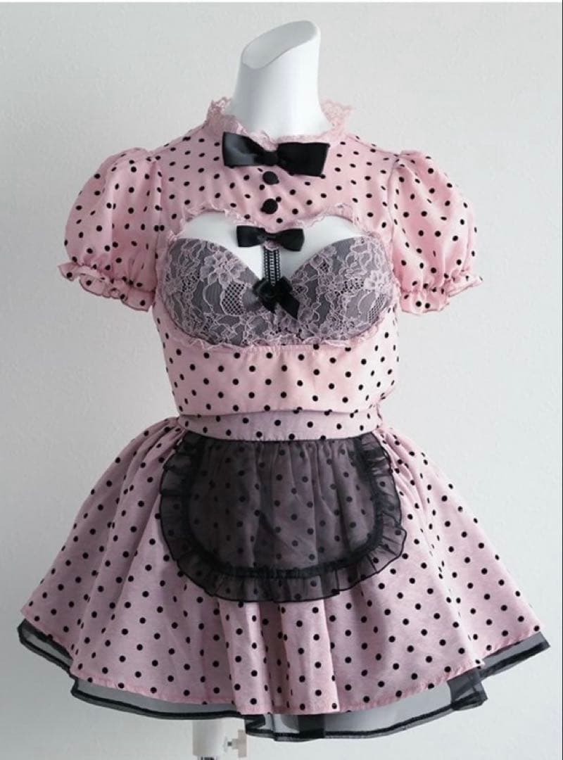 【vanityME.】POLKA DOTS メイド服 マリームーン コスプレ