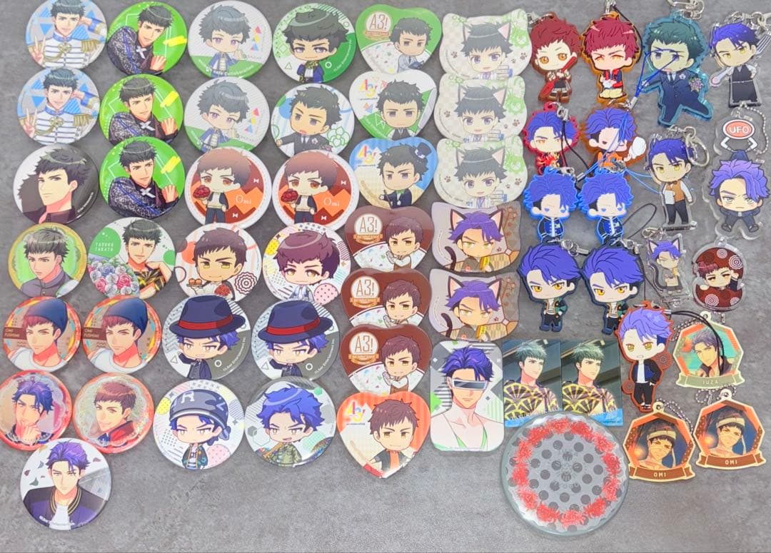 A3 兵頭十座 伏見臣 高遠丞 缶バッジ ラバーストラップ アクリル