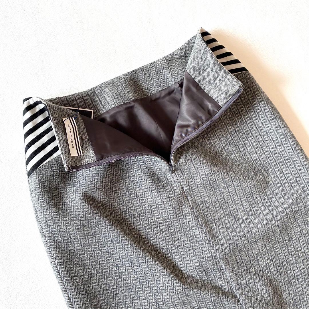 未使用タグ付き✨ボーダーズアットバルコニー ウールスカート