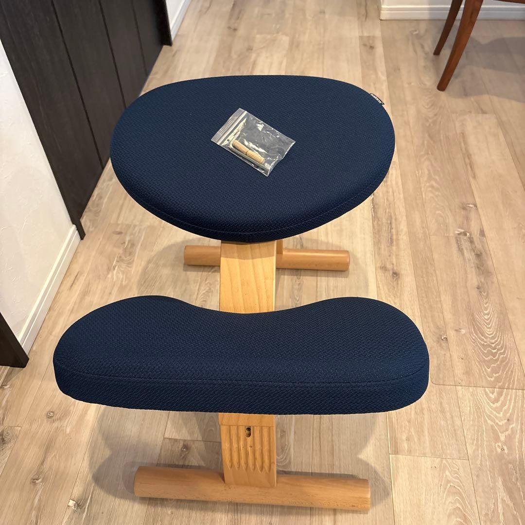 新型バランスイージー　ネイビー　専用カバー付き　バランスチェア