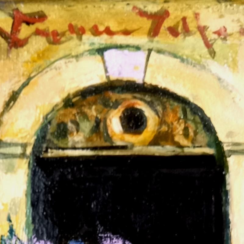 ☆石岡 剛☆「 窓辺の花 紫 」油絵 F3号 - メルカリ