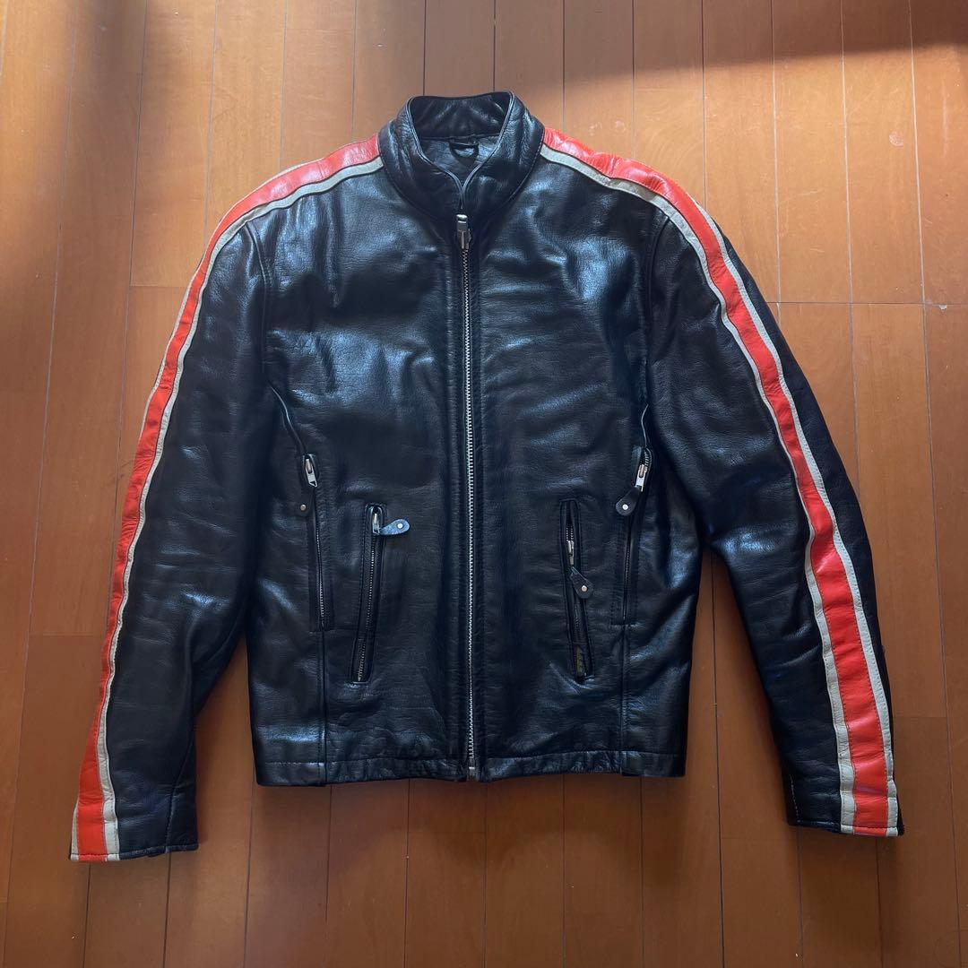 90s HOT LEATHERS レザージャケット ブラック Y2K キムタク 美品 キムタク着用】 HYSTERIC GLOMOUR レザージャケット ヒステリック