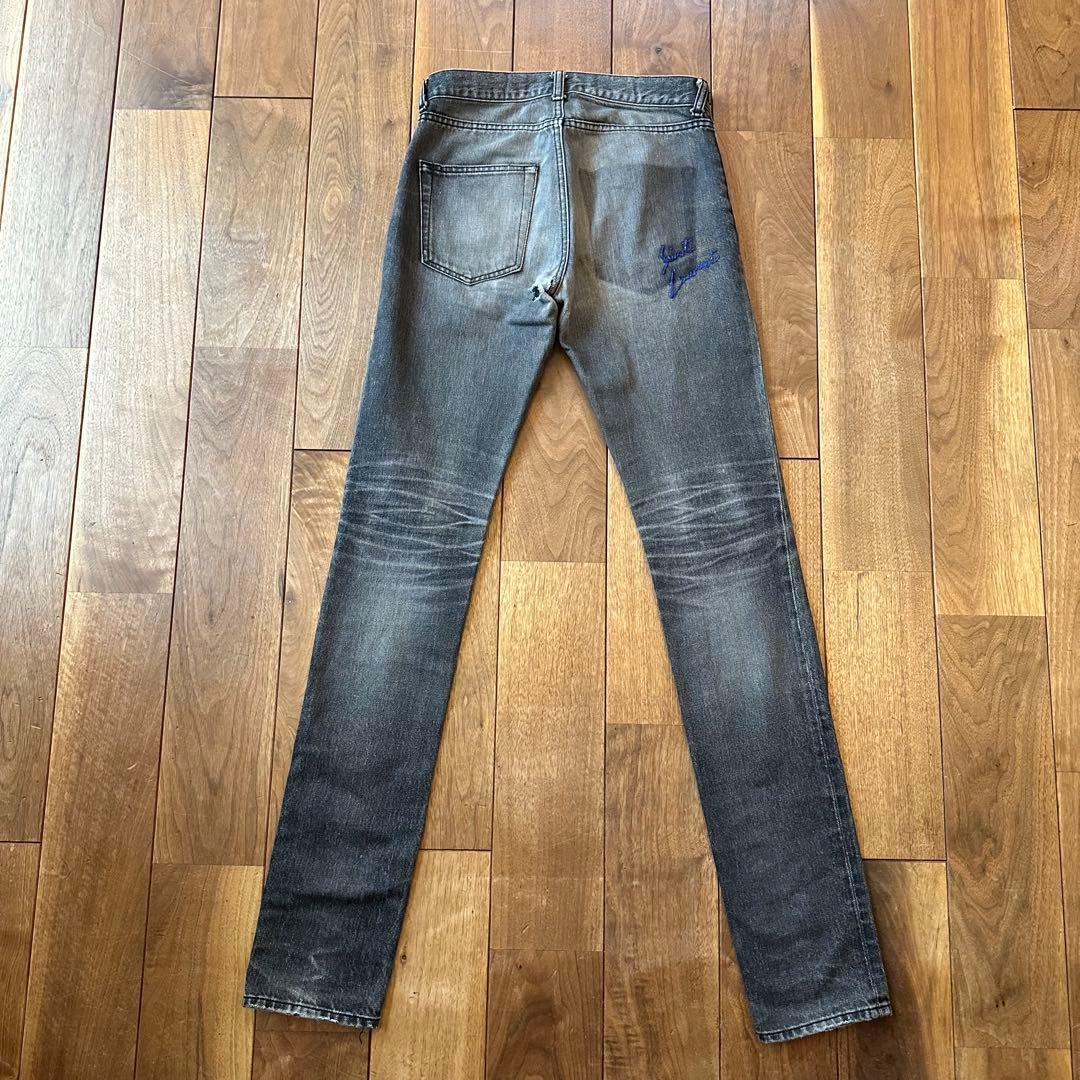SAINT LAURENT PARIS バック刺繍　スキニーデニム　26
