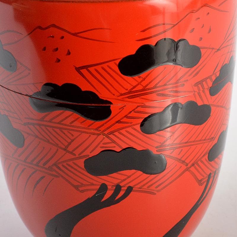 茶道具 塗師 龍斎作 朱塗 玄々斎好 曙棗 共箱 V 6214 - メルカリ