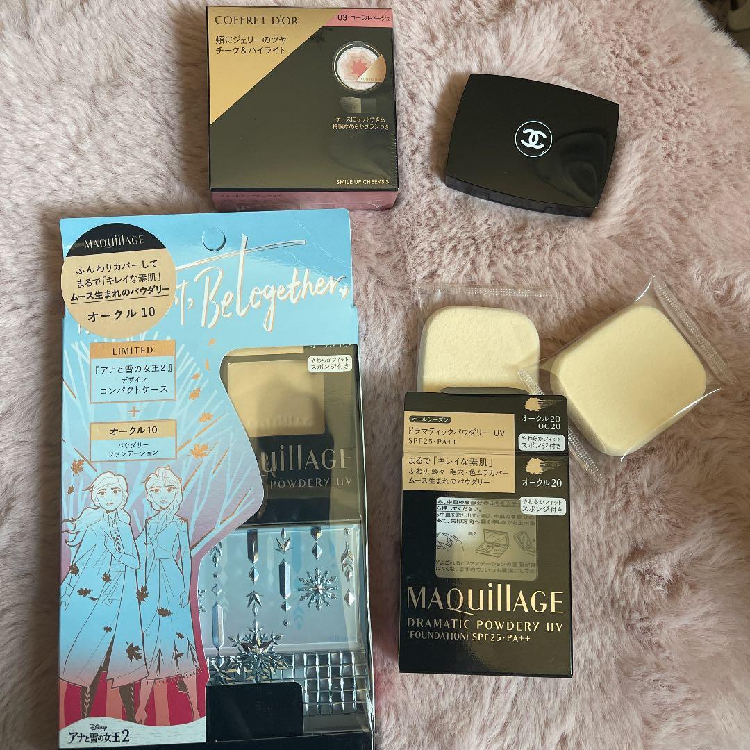MAQuillAGE限定アナ雪、コフレドールチーク、シャネルアイシャドウなど