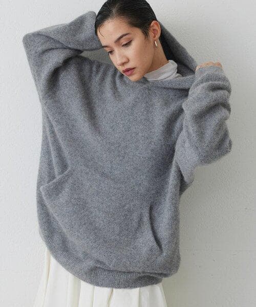 THE PAUSE ファーニットフーディープルオーバー ウィムガゼット ニット